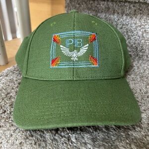 Econscious hemp and cotton hat. Never worn. Embroidered thunderbird and flames
